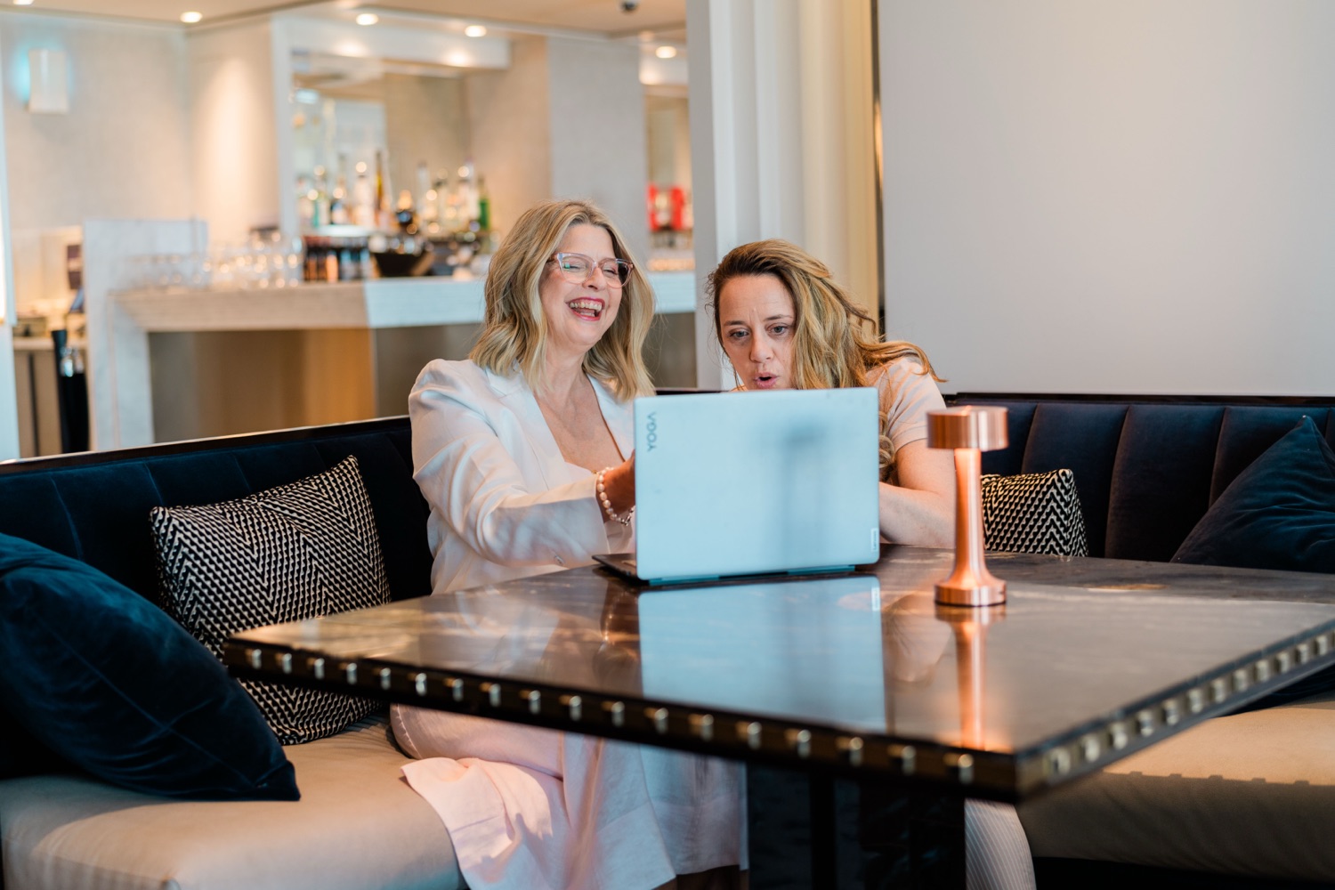 Lianne Grove reviewing decision-ready numbers with a client